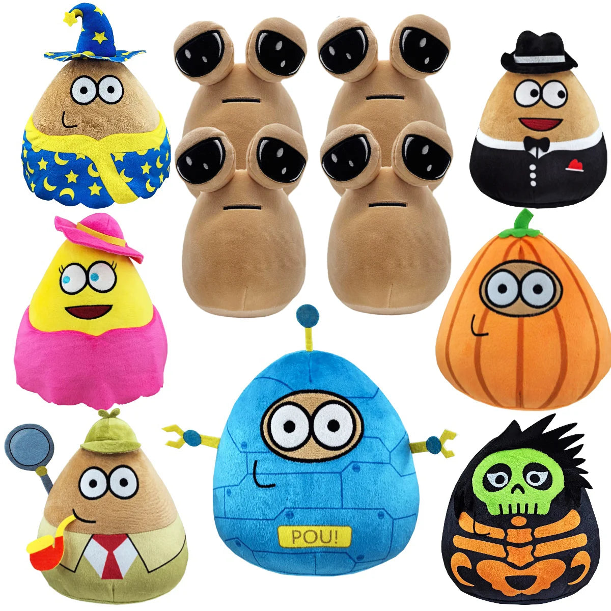 1/4Pcs My Pet Alien Pou Plush Toy Kawaii Alien Pet Doll Cute Pou Stuffed Toys Soft Pillow Plush Animal Gift Toys For Kids Girls